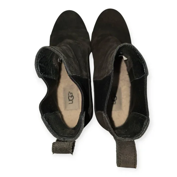 UGG Pax Waterproof Chelsea Nubuck Brown/Black Wedge Booties Women Sz 7.5 US - Picture 12 of 16